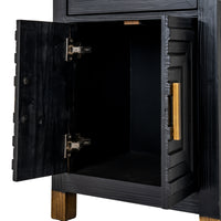 The Lennox Black Wood Drinks Cabinet