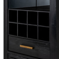 The Lennox Black Wood Drinks Cabinet