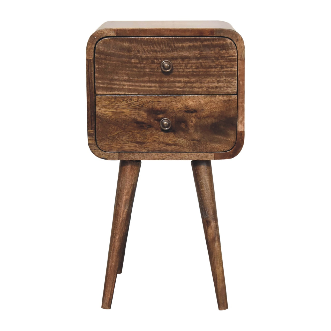 The Compact Grey Wood Nightstand