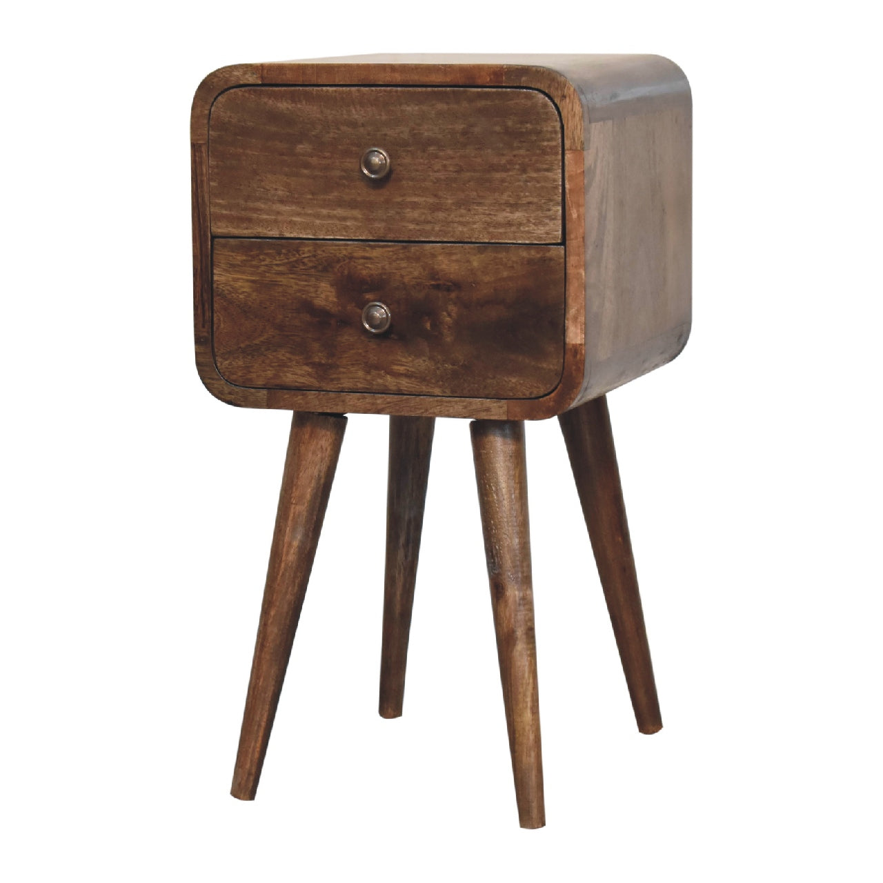 The Compact Grey Wood Nightstand