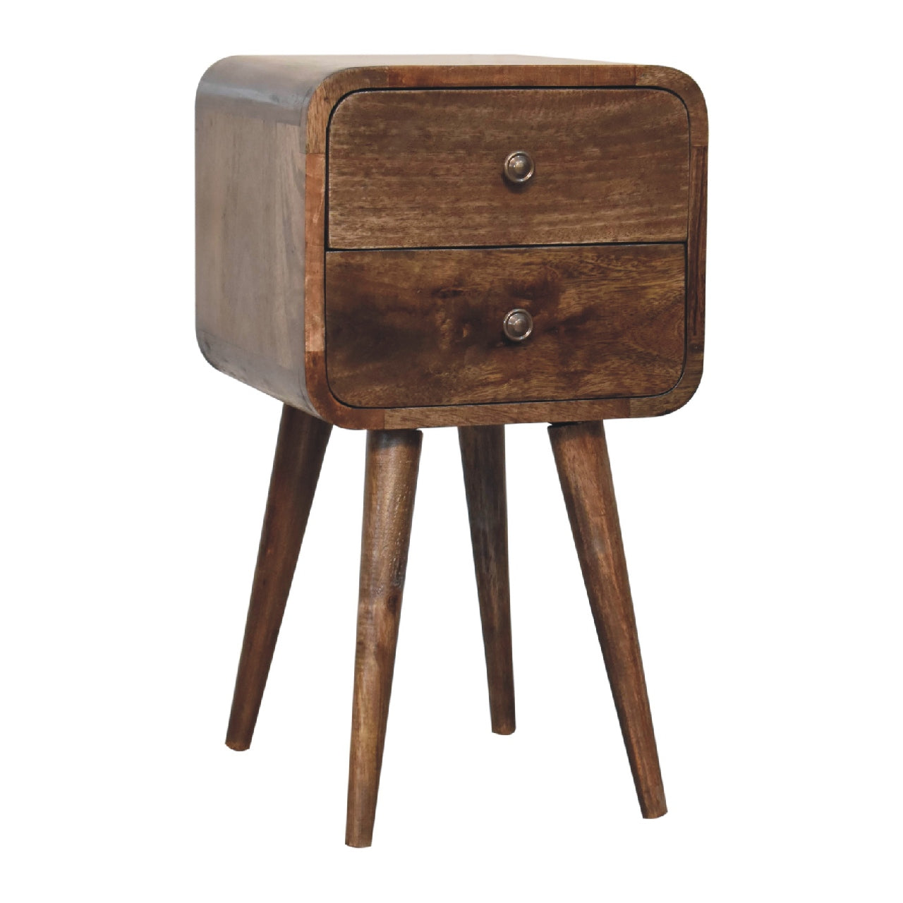 The Compact Grey Wood Nightstand