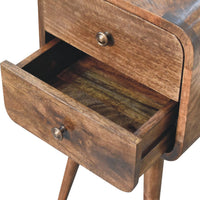 The Compact Grey Wood Nightstand