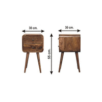 The Compact Grey Wood Nightstand