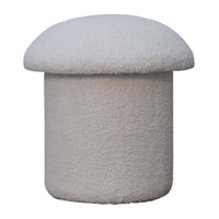 The Mushroom Bouclé Stool (White)