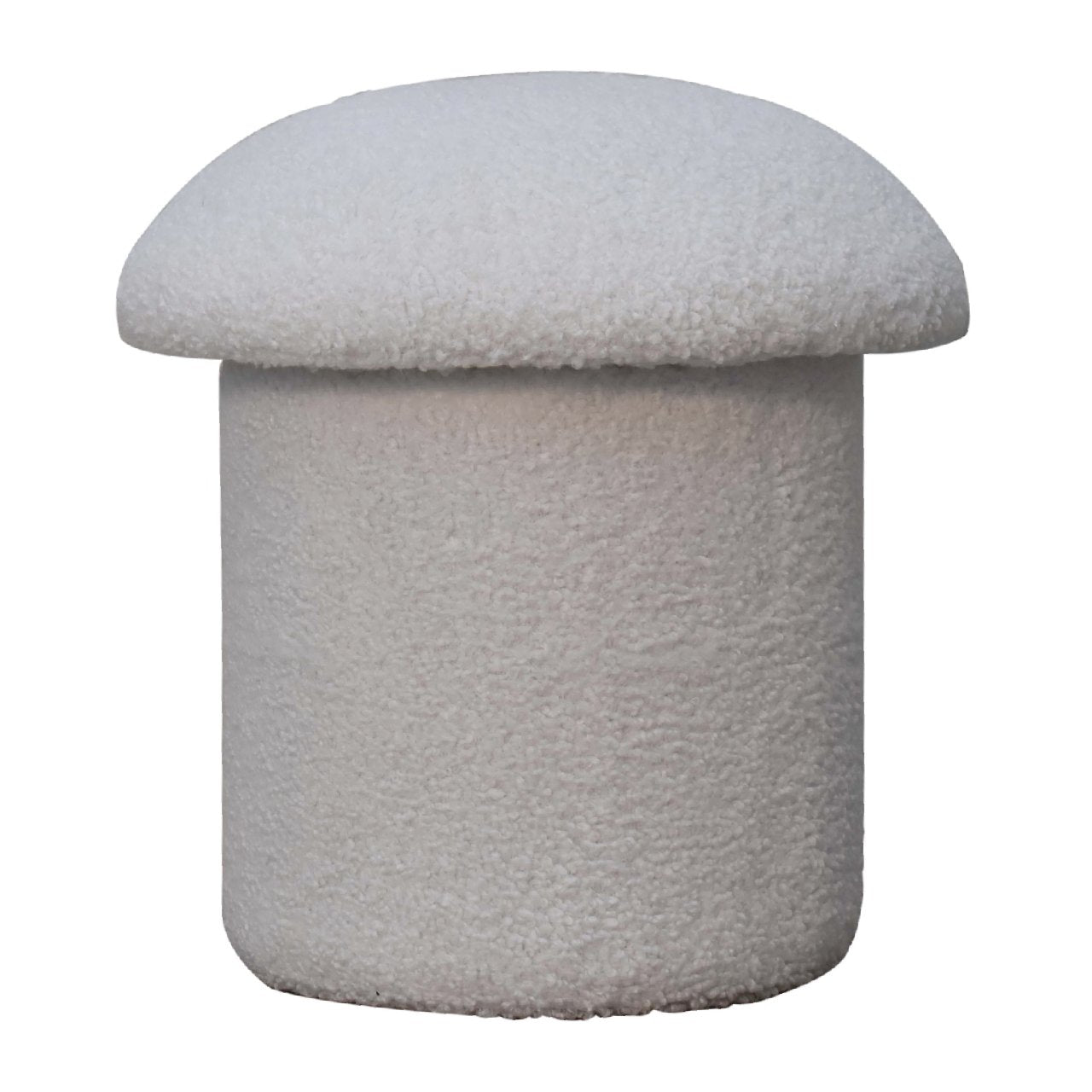 The Mushroom Bouclé Stool (White)