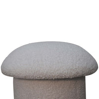 The Mushroom Bouclé Stool (White)