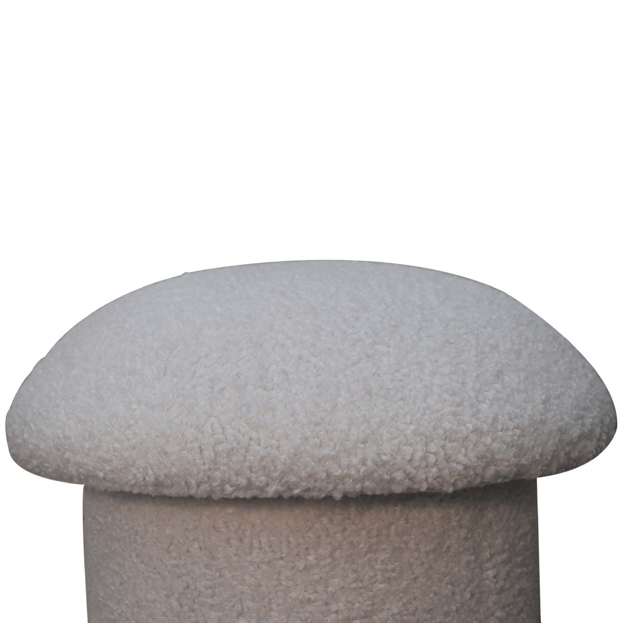 The Mushroom Bouclé Stool (White)
