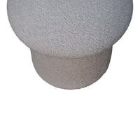 The Mushroom Bouclé Stool (White)