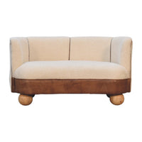 The Alpona Bouclé & Leather Sofa