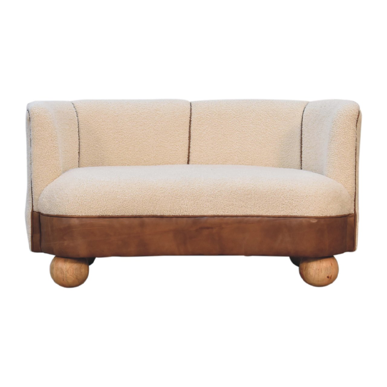 The Alpona Bouclé & Leather Sofa