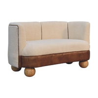 The Alpona Bouclé & Leather Sofa