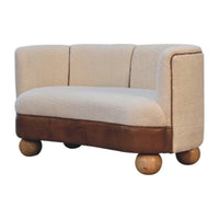 The Alpona Bouclé & Leather Sofa