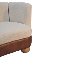 The Alpona Bouclé & Leather Sofa