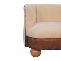 The Alpona Bouclé & Leather Sofa