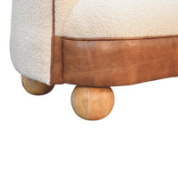 The Alpona Bouclé & Leather Sofa