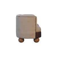 The Alpona Bouclé & Leather Sofa