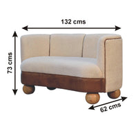 The Alpona Bouclé & Leather Sofa