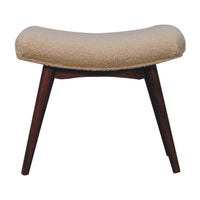 The Honey Bouclé Curved Bench