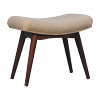 The Honey Bouclé Curved Bench