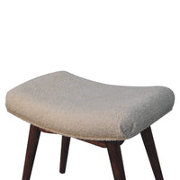 The Honey Bouclé Curved Bench