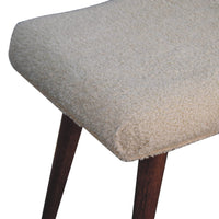 The Honey Bouclé Curved Bench