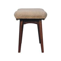 The Honey Bouclé Curved Bench