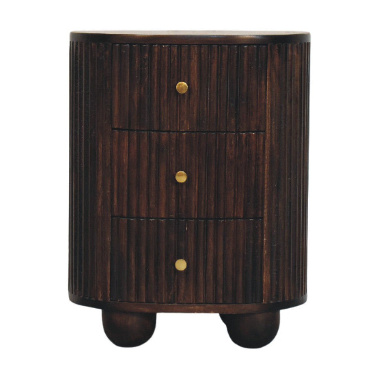 The Curved Fluted 3-Drawer Chest
