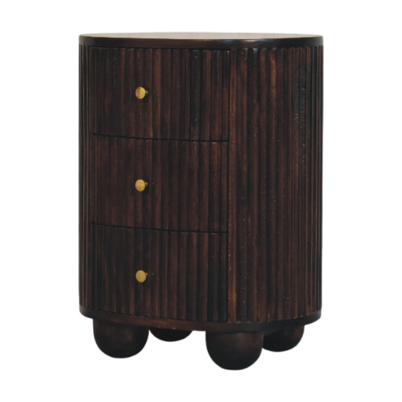 The Curved Fluted 3-Drawer Chest