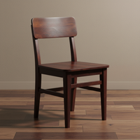 Classic Chestnut Wood Dining Chair - Traditional Farmhouse modern rusitc Seating