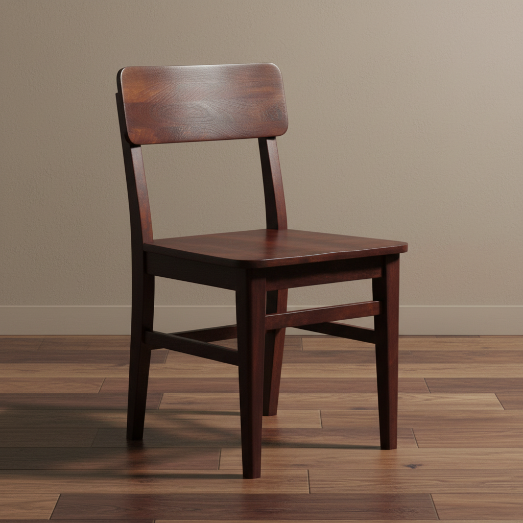 Classic Chestnut Wood Dining Chair - Traditional Farmhouse modern rusitc Seating