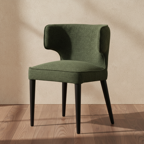The Avia Moss Green Dining Chair - Deep Moss Green Upholstered Dining Chair | Hearth & Haven