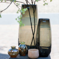 DutZ Robert Smoke Glass Vase - Tall Smoked Grey Contemporary Vase | Hearth & Haven