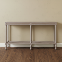 The Serene Rattan & Ash Console Table - Grey Natural Rattan Hallway Furniture | Hearth & Haven