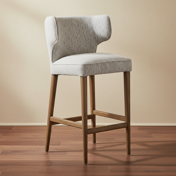 The Avia Mist Grey Bar Stool