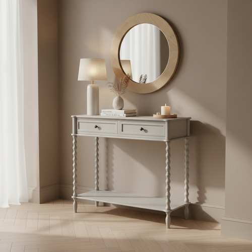 Pale Whitish-Grey Console Table — Lifestyle Interior