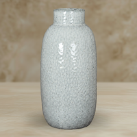 The Cairn White Dimpled Ceramic Vase - Square Format