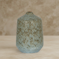The Capella Minimalist Grey Clay Bottle Vase - Slim Ceramic Vase Modern Rustic | Hearth & Haven