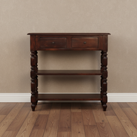 Cherry Wood Side Table with Turned Legs - Vintage Style End Table