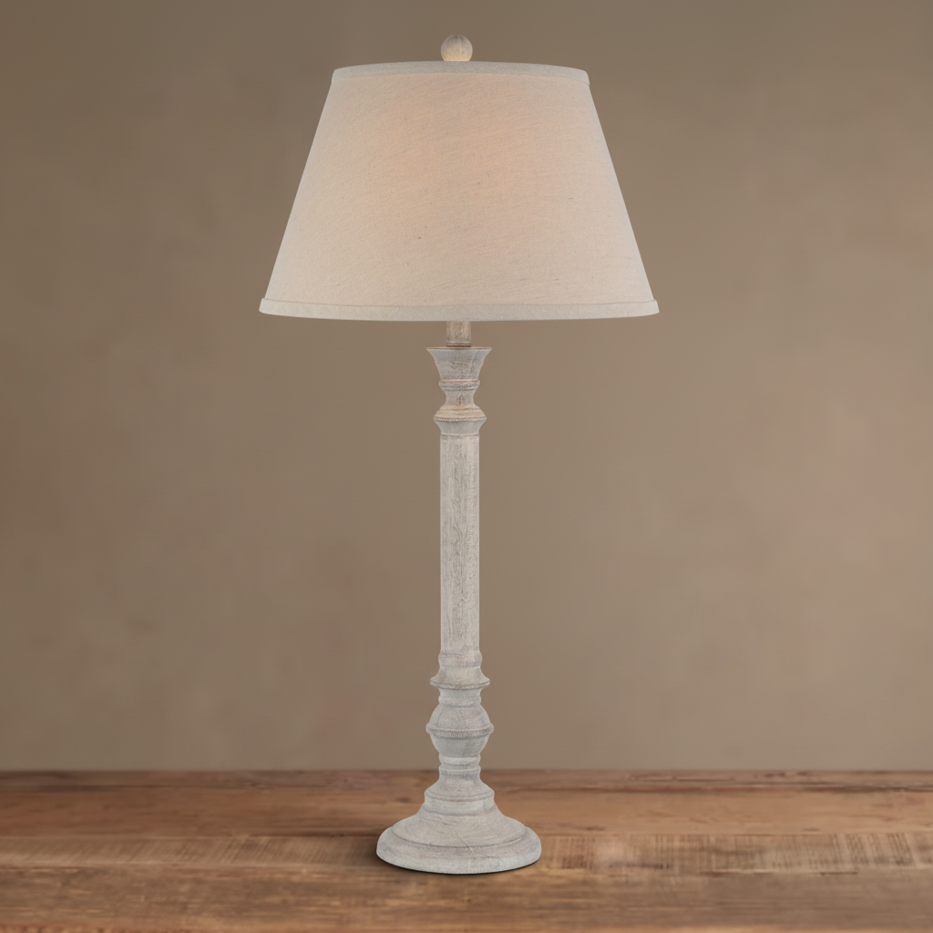 The Liora Curved Scandi Table Lamp - Organic Shaped Ceramic Bedside Light | Hearth & Haven