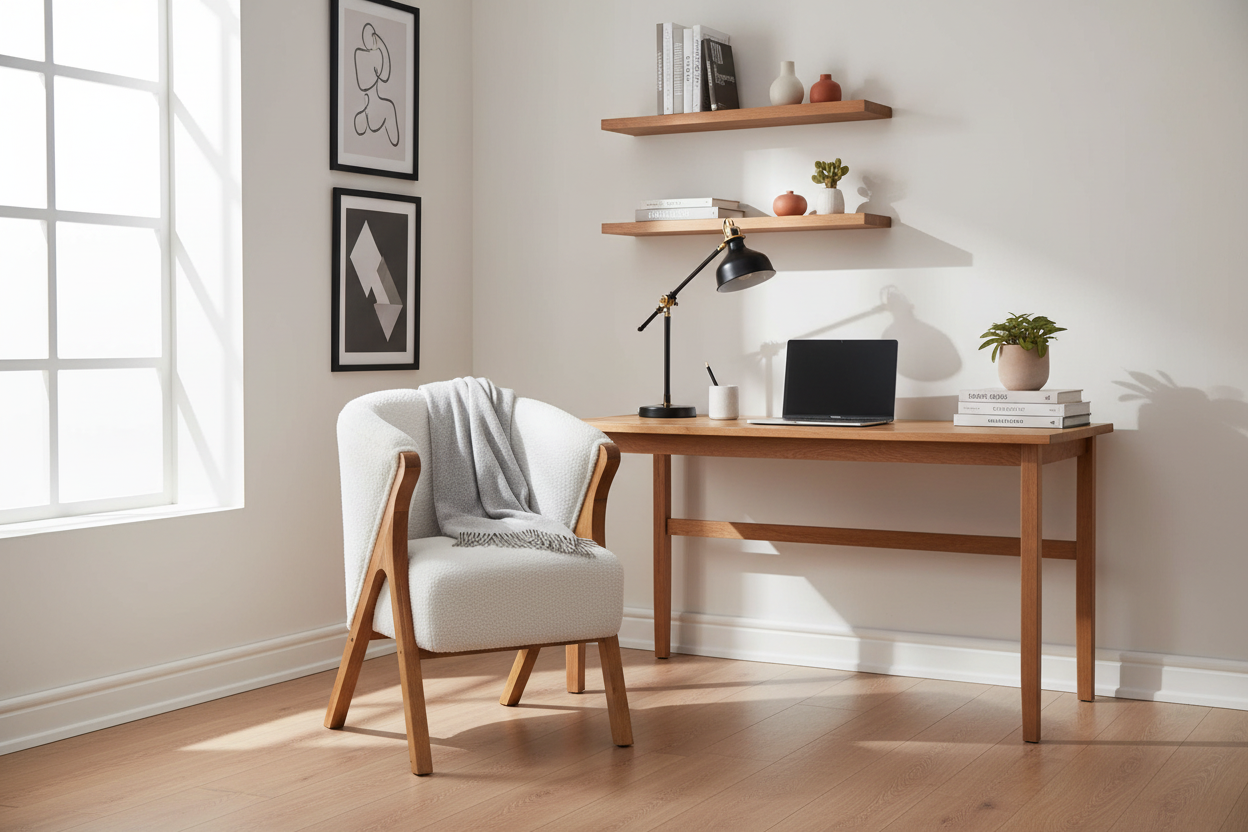 The Minimalist Bouclé Chair lifestyle image