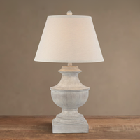 The Montara Textured White Table Lamp - Ribbed Ceramic Bedside Light | Hearth & Haven