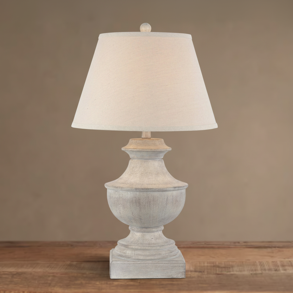 The Montara Textured White Table Lamp - Ribbed Ceramic Bedside Light | Hearth & Haven