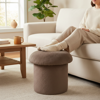 The Mushroom Fur Stool (Mocha) - 1:1