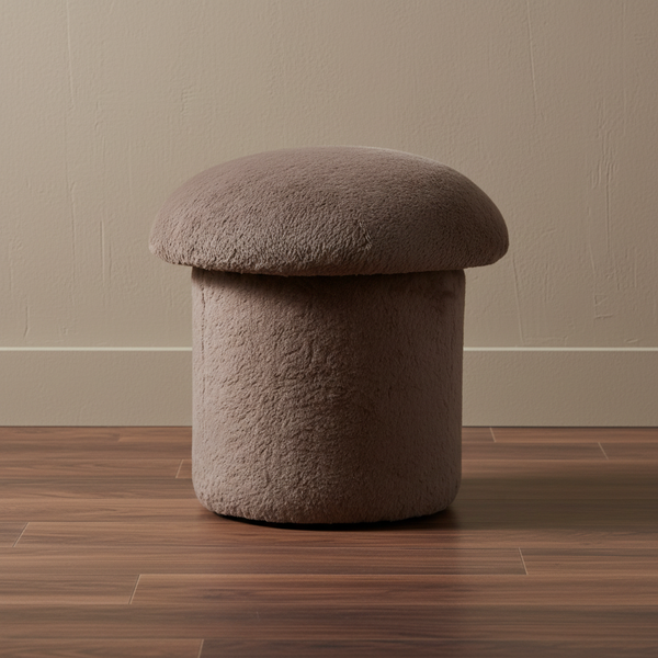 The Mushroom Fur Stool (Mocha)