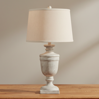 The Ossia Minimalist Column Table Lamp - Tall Slim Ceramic Bedside Light | Hearth & Haven