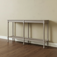 The Serene Rattan & Ash Console Table - 160cm Front View