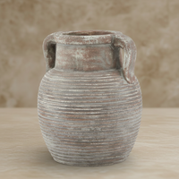 The Siena Rustic Amphora Vessel - Textured Terracotta Style Ceramic Vase | Hearth & Haven
