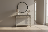 Warm Grey Console Table — Lifestyle Interior